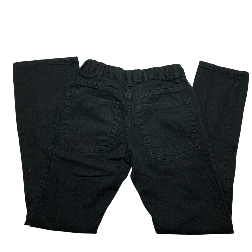 Old Navy black skinny jeans, boys size 12, regular w/built-in adjustable waist - Picture 2 of 4